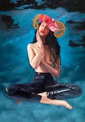 Luna by Mila Alexander - Original Painting on Box Canvas sized 42x60 inches. Available from Whitewall Galleries